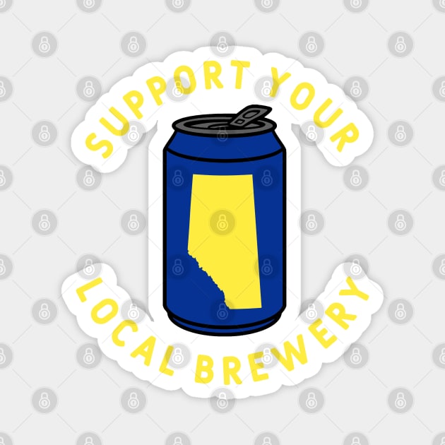 Support Your Local Brewery Alberta Magnet by fearcity