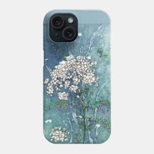 Queen Anne's Lace and Wild Cowpeas Watercolor Batik Phone Case