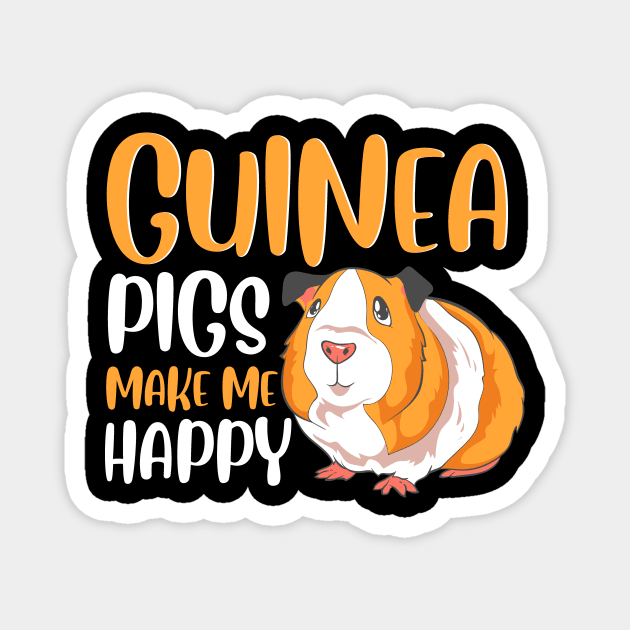 Guinea Pigs Make Me Happy Adorable Pet Guinea Pig Magnet by theperfectpresents