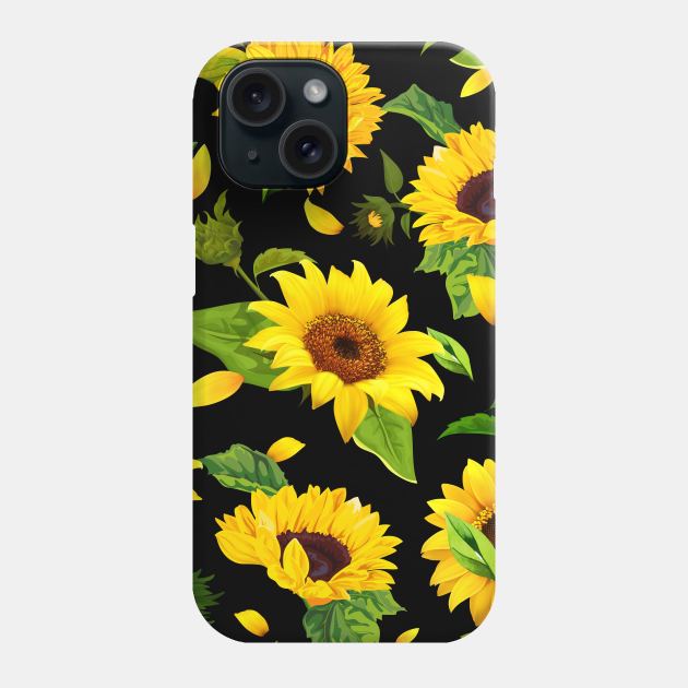 New Watercolor Sunflower 3 Phone Case by B&K