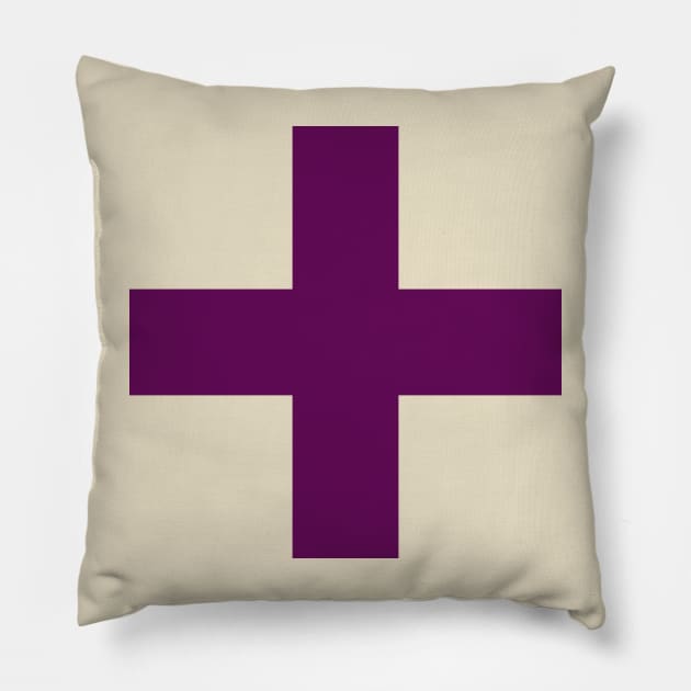 Greek cross (purple) Pillow by PabloDeChenez