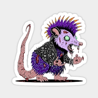 Punk Rock Possum Zombie Magnet