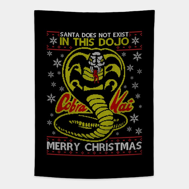 Karate Kid Cobra Kai Christmas Knit Pattern Tapestry by Rebus28