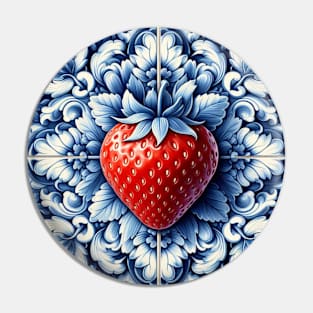 Delft Tile With Strawberry No.5 Pin