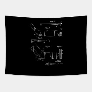 Hockey Stick Vintage Patent Drawing Tapestry