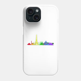 Paris Skyline rainbow Phone Case