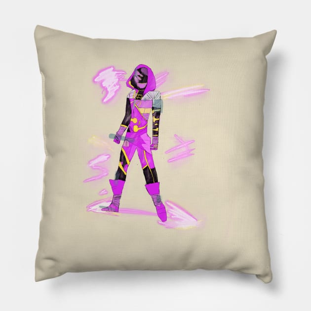 Solar Ranger Violet (Glow) Pillow by mattmall