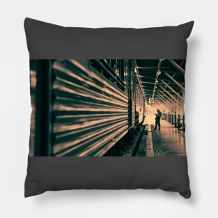 Train Scenario Hua Lamphong Black and White 2 Pillow