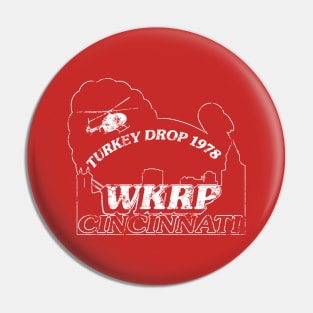 WKRP Turkey Drop Vintage Pin