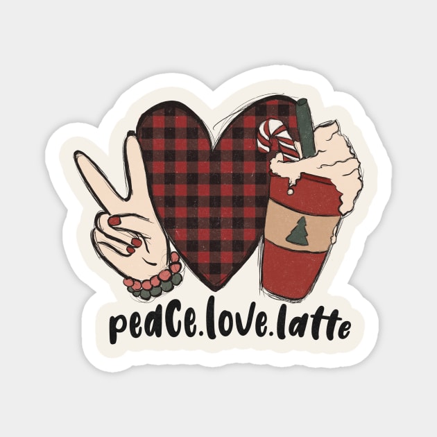 Peace. Love. Latte Magnet by Nessanya