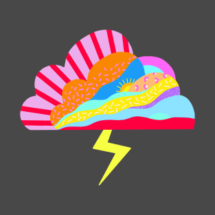 Bright pop art storm cloud T-Shirt