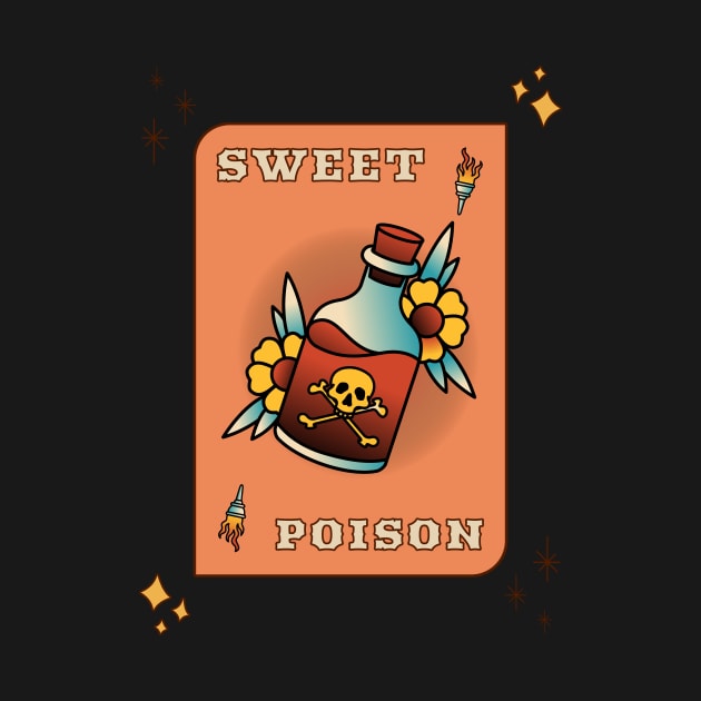 Poison Bottle Tattoo Design by Tip Top Tee's