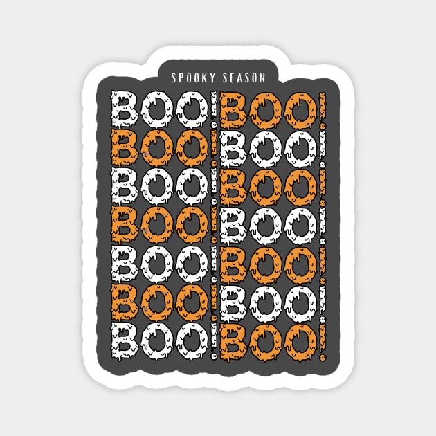 Elegant Hauntings: Spooky Season Boo! Magnet by neverland-gifts