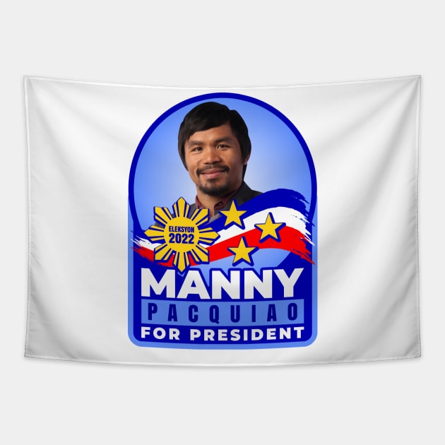 MANNY PACQUIAO FOR PRESIDENT ELECTION 2022 V1 Tapestry by VERXION