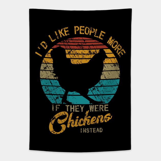 I'd like people more if they were chickens instead Tapestry by FandomizedRose