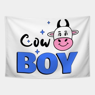 CUTE Cow Boy Cow Lover - Funny Cow Quotes Tapestry