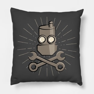 Pirate Robot Crossbones Pillow