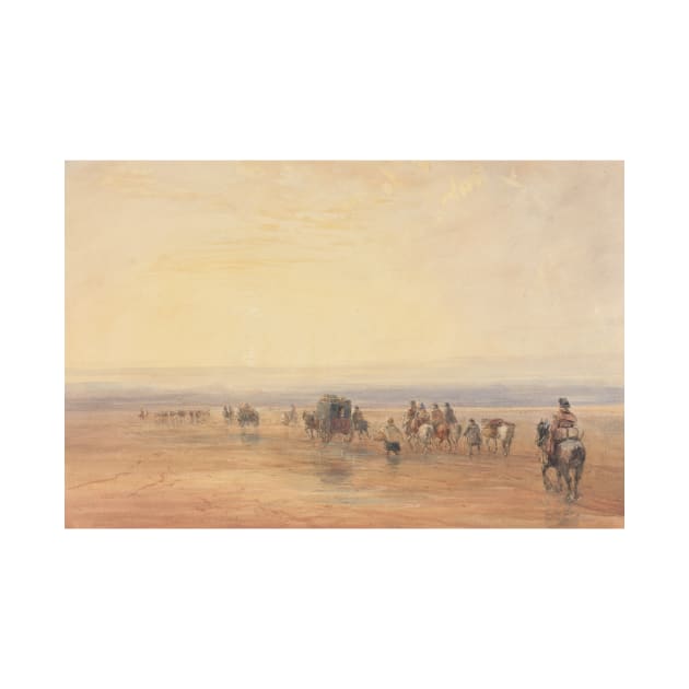 Crossing Lancaster Sands by David Cox by Classic Art Stall