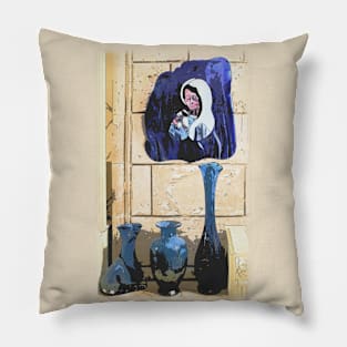 Madonna and Bottles Pillow