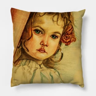 Sad little girl Pillow