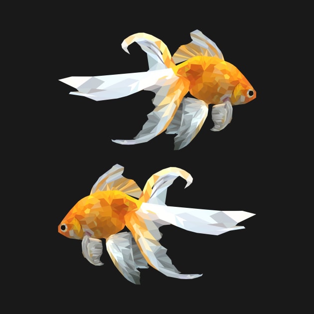 Lowpoly veiltail goldfish by LightningDesigns