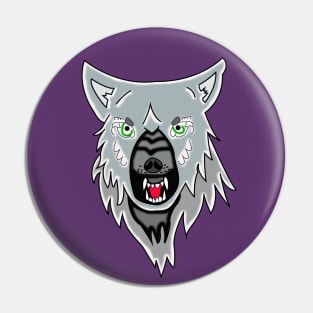 Wolf Head Pin