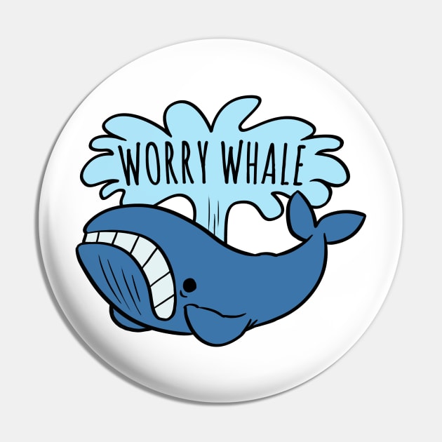 Worry Whale Pin by quietsnooze