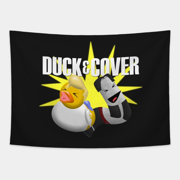 Duck and Cover Rock Band Tapestry by DV8Works