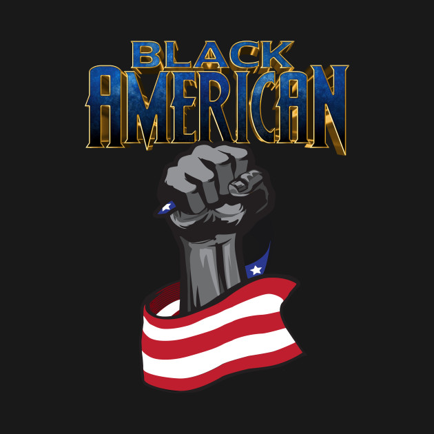 Discover Black American - Blue - Black American - T-Shirt