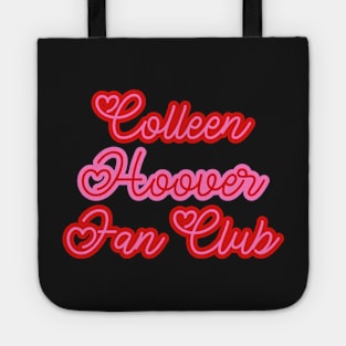 Colleen Hoover fan club pink red heart Tote