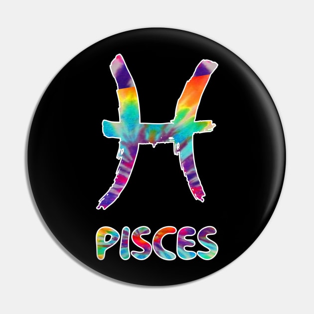 Pisces tie dye Pin by RoseaneClare 