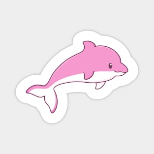 cute pink summer dolphin Magnet