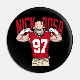 Nick Bosa Comic Style Pin