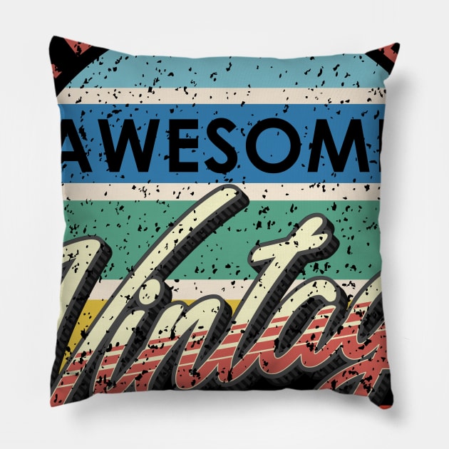 10 Years of Being Awesome Vintage Limited Edition Pillow by simplecreatives