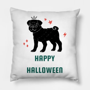 Pug Halloween Pillow