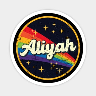 Aliyah // Rainbow In Space Vintage Grunge-Style Magnet