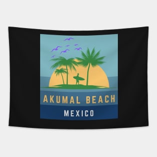 Akumal Beach Mexico Tapestry