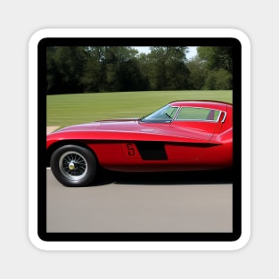 Retro Red Sports Cars Classic Magnet