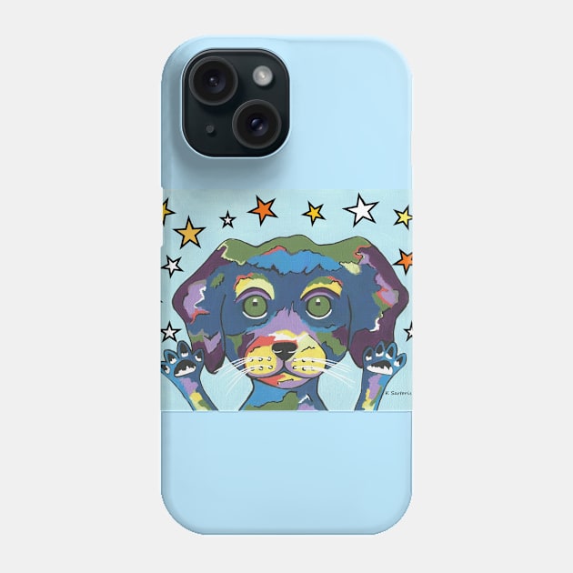 PET Store Puppy Pick Me Dog Painting - Cute Dog Art Phone Case by SartorisArt1