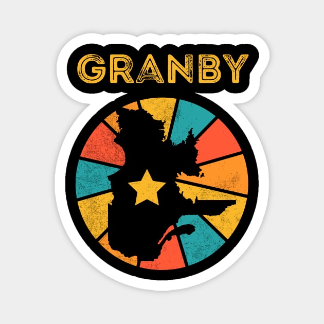 Granby Quebec Canada Vintage Distressed Souvenir Magnet by NickDezArts