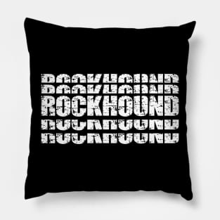 Rockhound- Stacked- Typography- Geology Pillow