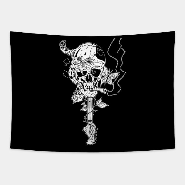 Smooky Skulls Tapestry by San 3 Active