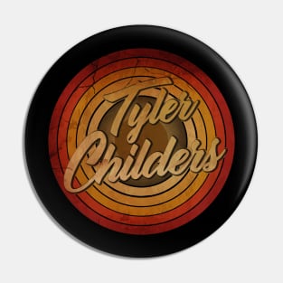 arjunthemaniac, Tyler Childers circle vintage retro faded Pin