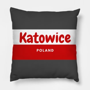 Katowice City in Poland Flag Pillow