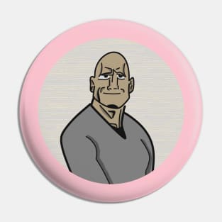 Retro Dwayne the Rock Johnson Pin