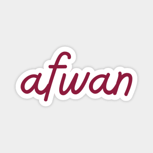 afwan - maroon red Magnet