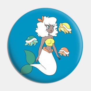 Mermaid with her Turtles Pin