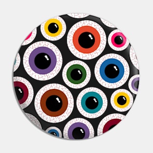 Multi coloured eye balls Pin