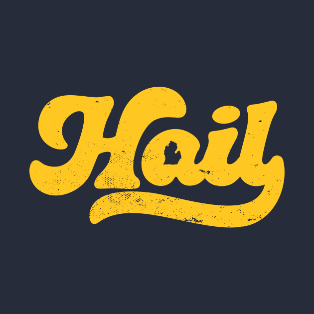 Retro Script Hail // Vintage Football Gameday in Michigan by SLAG_Creative