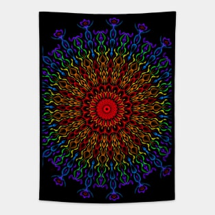 Flame Rainbow Tapestry